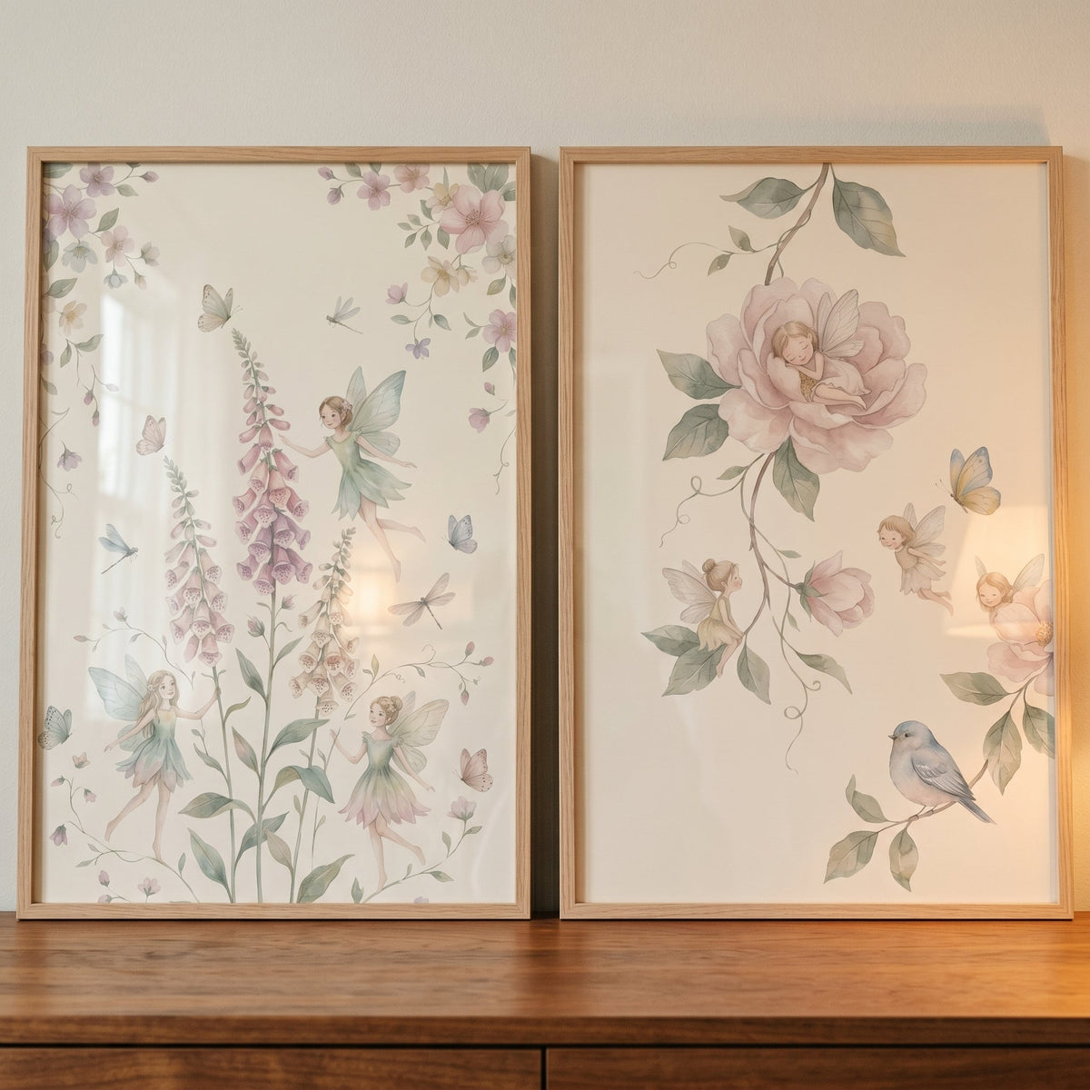 Enchanted Floral Fairies Digital Art Set