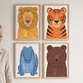 Charming Safari Animal Portraits Digital Art Set