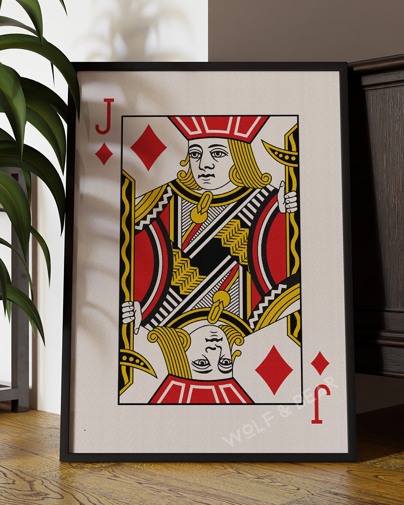Vintage Jack of Diamonds Playing Card Digital Art