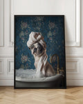 Chic French Bulldog in Bathtub Digital Art