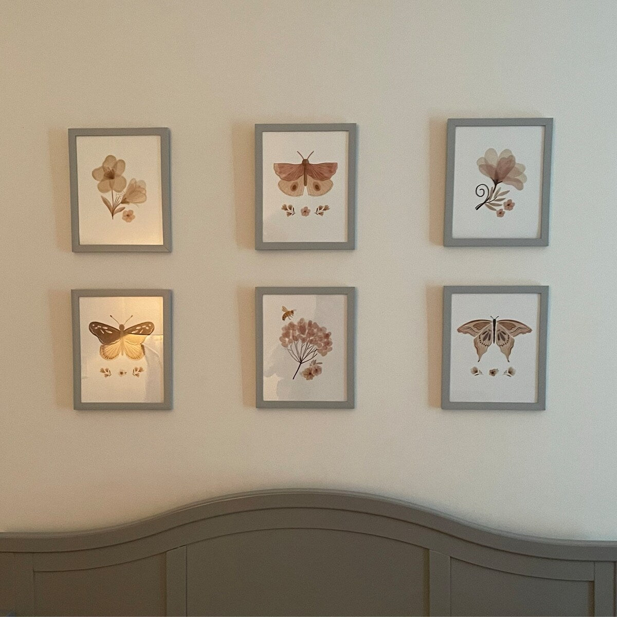 Boho Botanical Butterfly and Moth Digital Art Set
