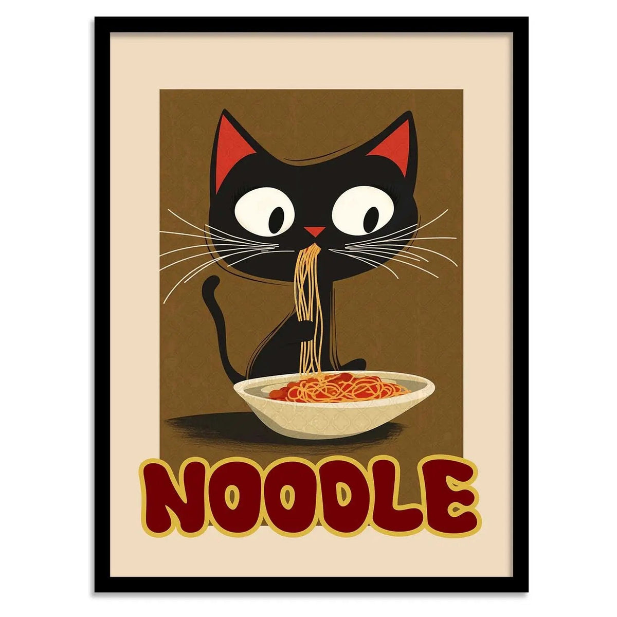 Noodle Cat Digital Art Print
