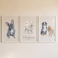 Custom Pet Portrait Digital Trio