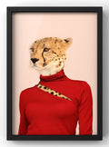Chic Cheetah Portrait Digital Art