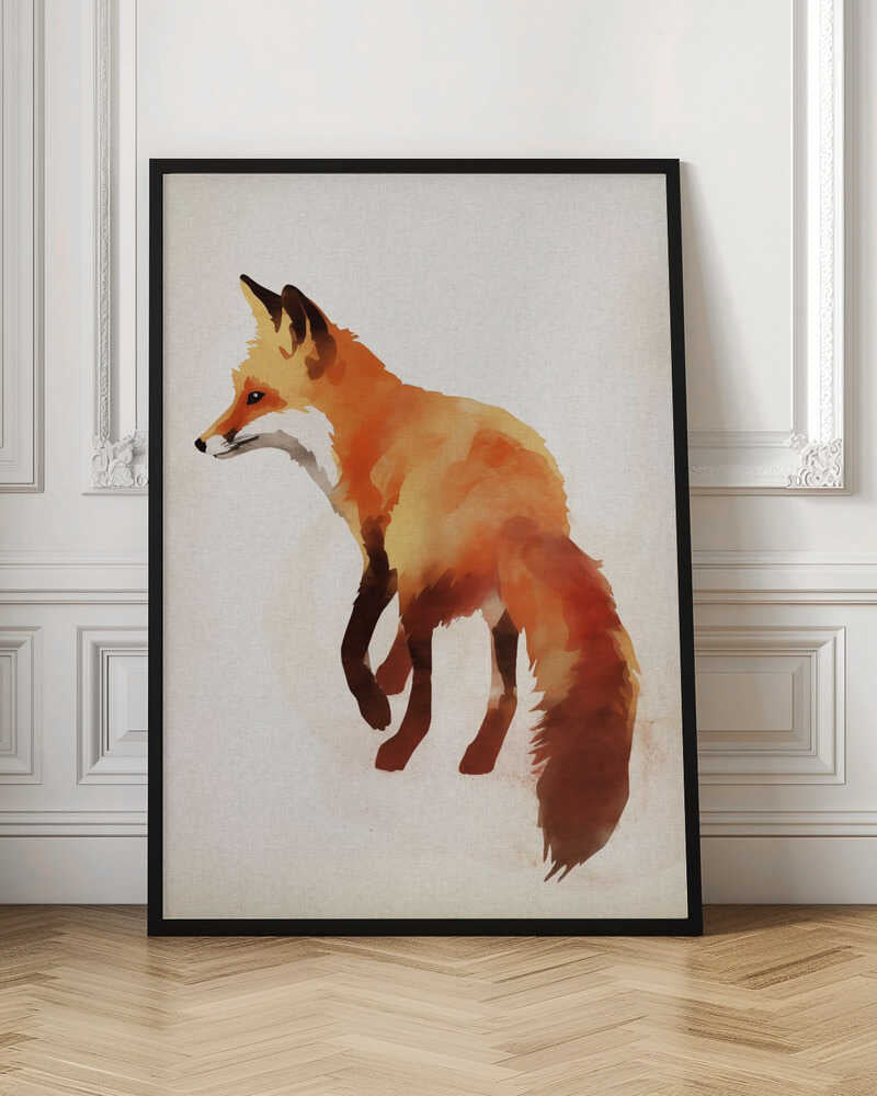 Watercolor Red Fox Digital Art