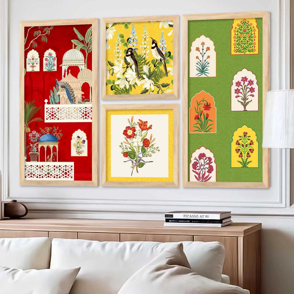 Mughal Botanical and Palace Garden Gallery Wall Set