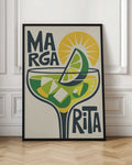 Margarita Cocktail Retro Wall Art Digital Print