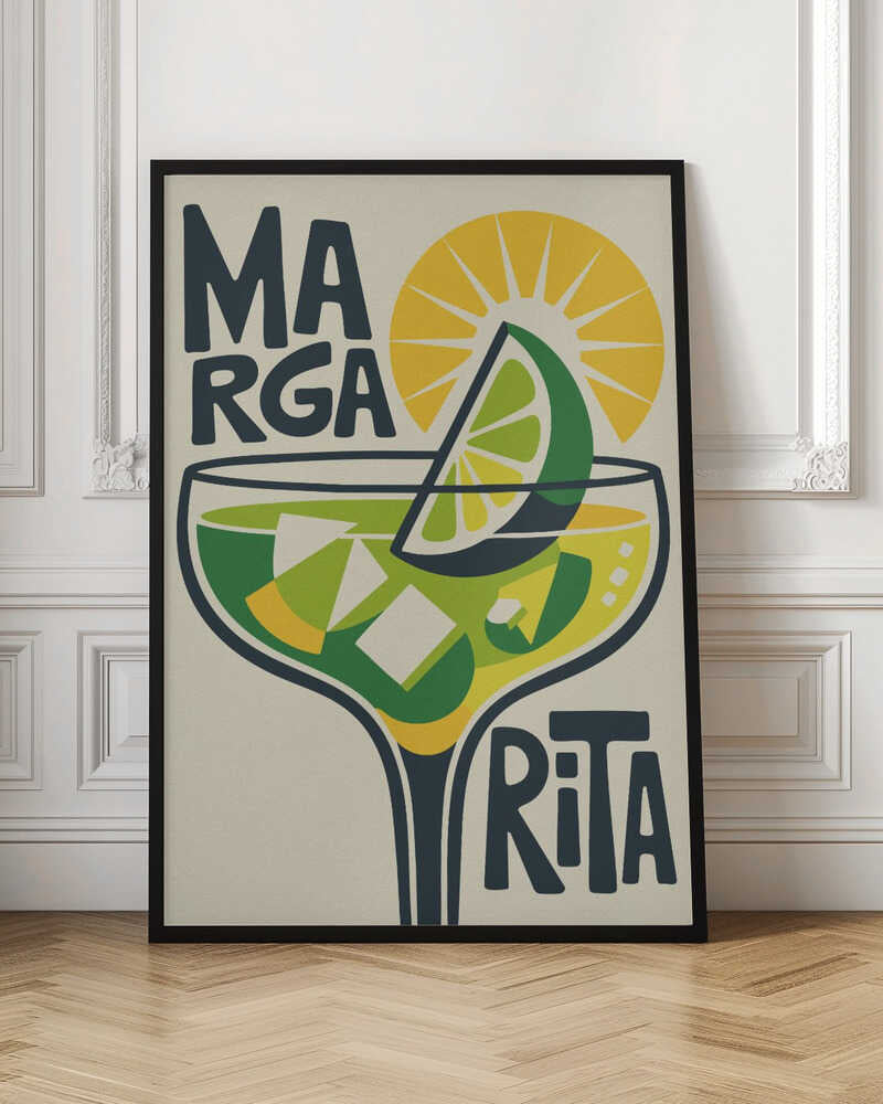 Margarita Cocktail Retro Wall Art Digital Print