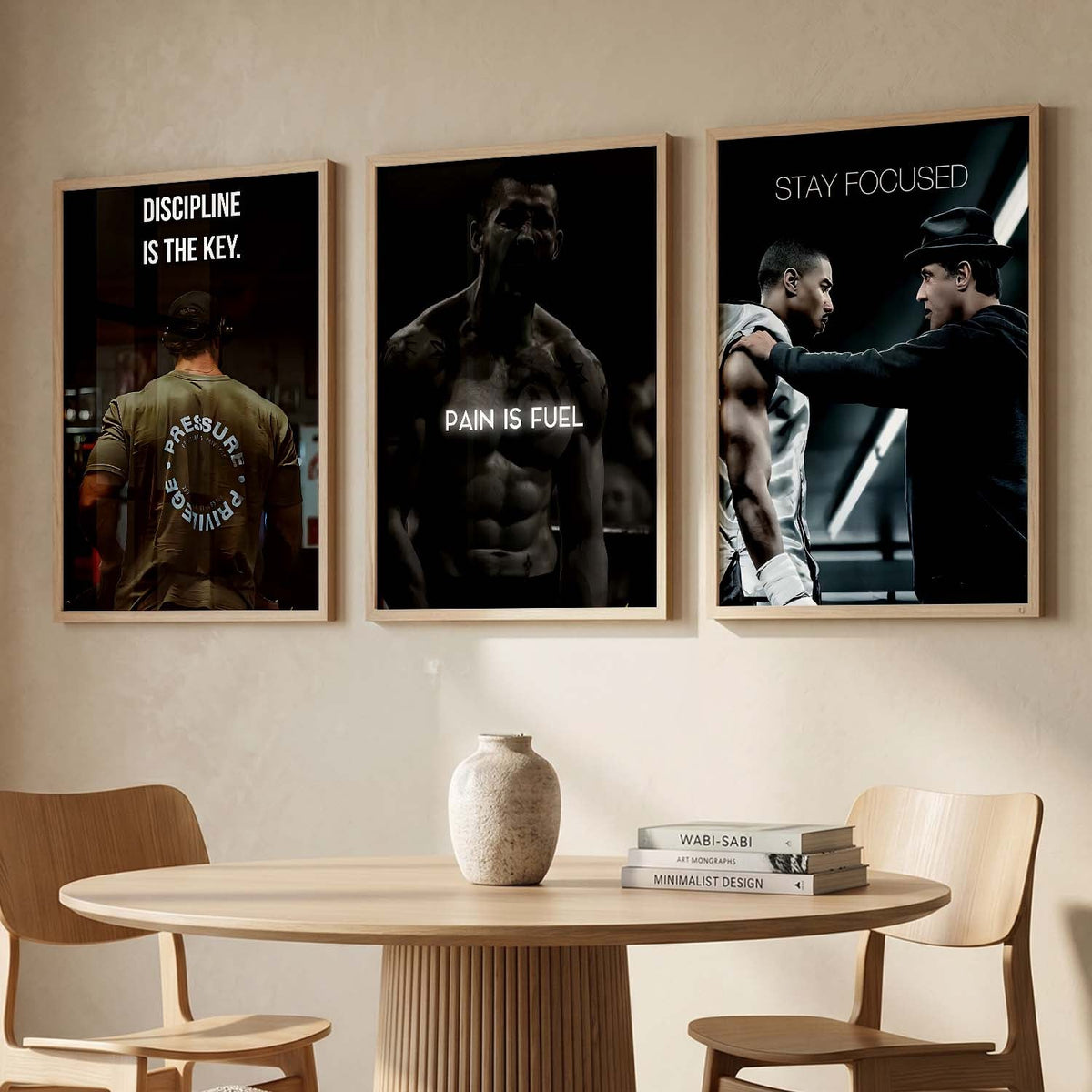 Gym Motivation Triptych Digital Art Bundle
