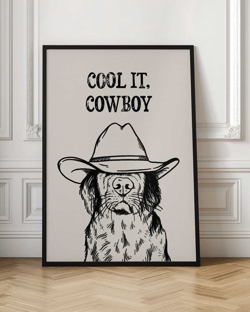 Cool It Cowboy Dog Digital Artwork