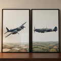 Vintage Military Aircraft Flight Digital Art Set