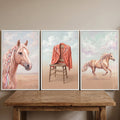 Equestrian Elegance Triptych Digital Art