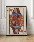 Queen of Hearts Playing Card Digital Wall Art