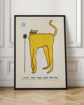 Quirky Yellow Cat Digital Artwork