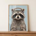 Groovy Raccoon Digital Art Print