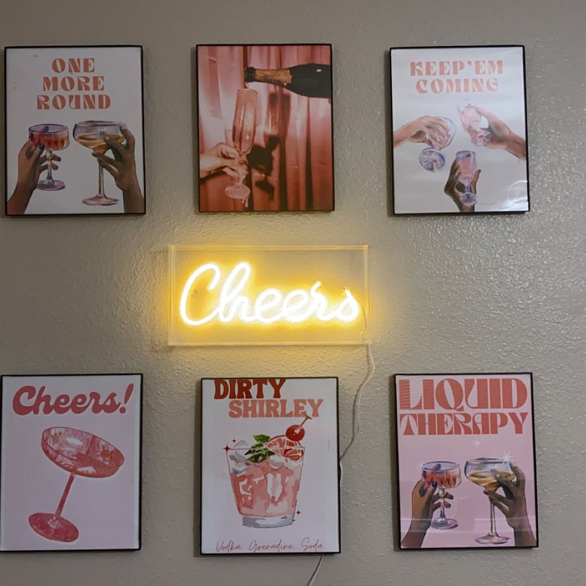 Pink Cocktail Gallery Wall Digital Art Bundle