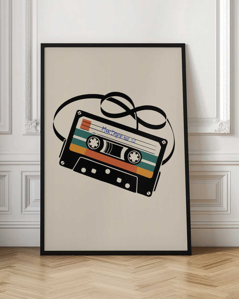 Retro Cassette Tape Digital Wall Art