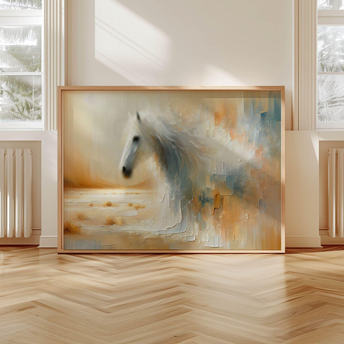 Abstract White Horse Digital Art