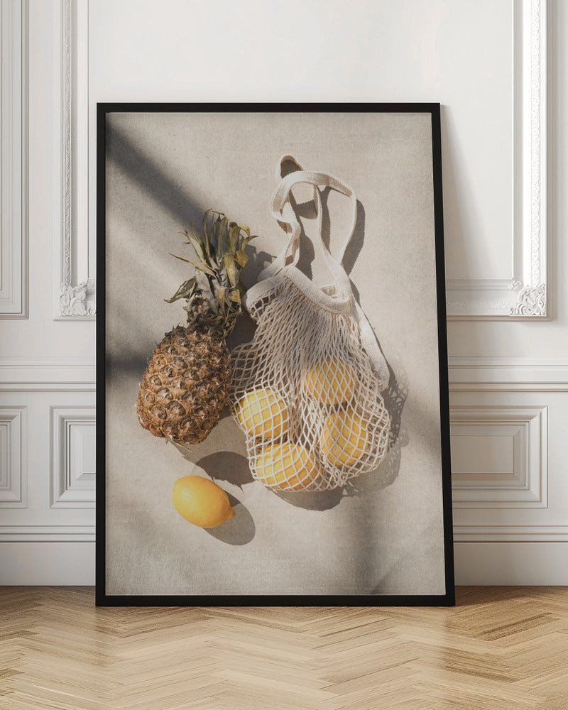 Sunlit Citrus Market Still Life Digital Art