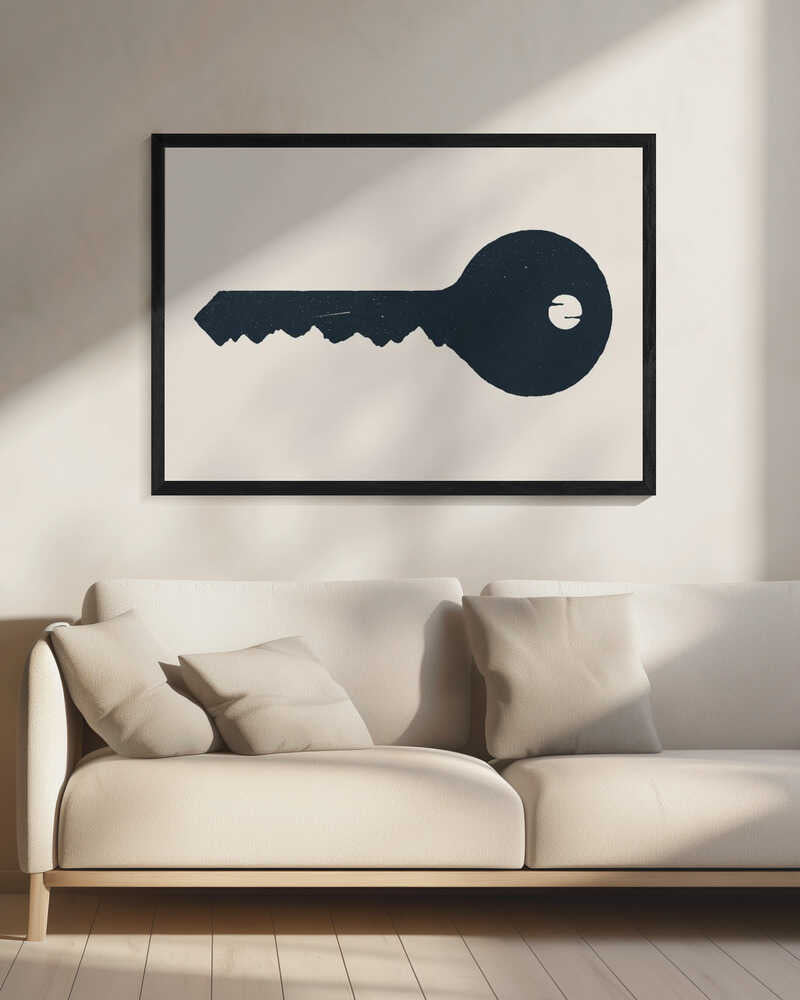 Minimalist Key Digital Art Print