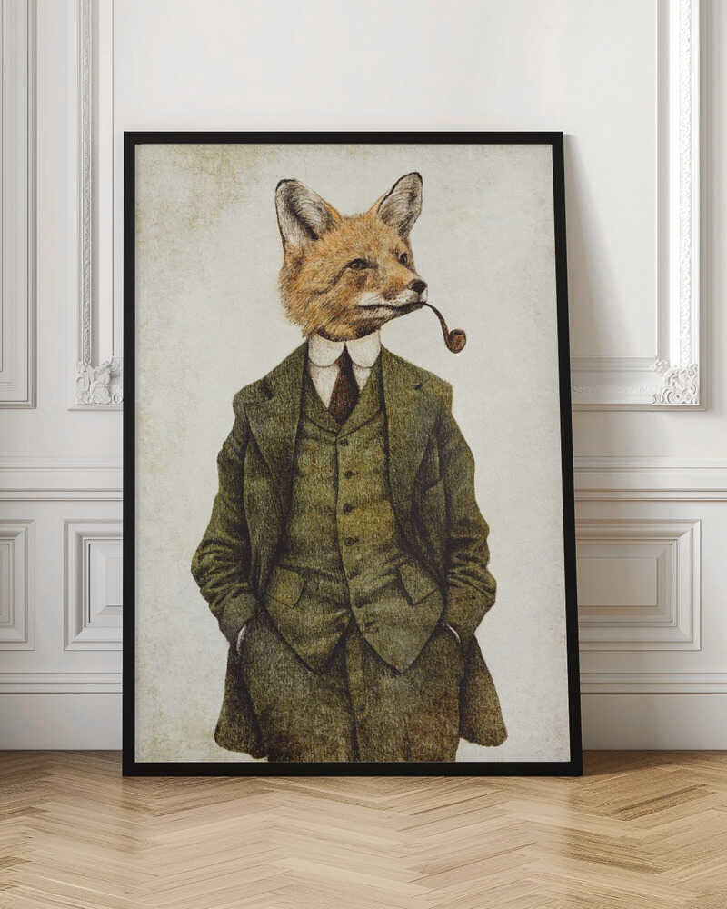 Gentleman Fox with Pipe Digital Art
