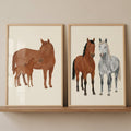 Charming Equestrian Duo Digital Art Set