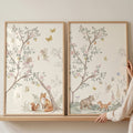 Magical Woodland Forest Animals and Fairies Digital Art Set