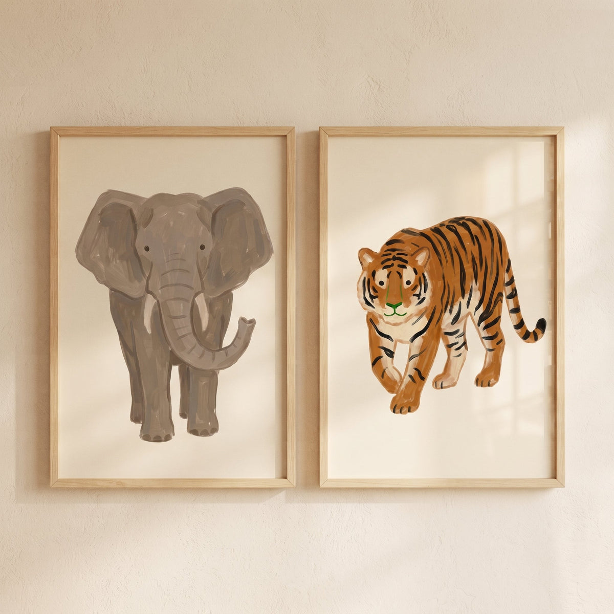 Safari Animal Nursery Digital Art Set
