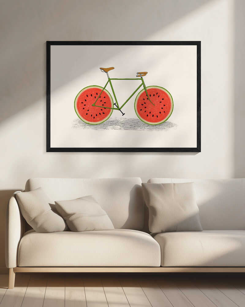 Watermelon Bicycle Digital Art