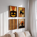 Retro Halloween Wall Art Gallery Set