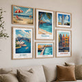 Vintage Travel Destination Gallery Wall Art Set