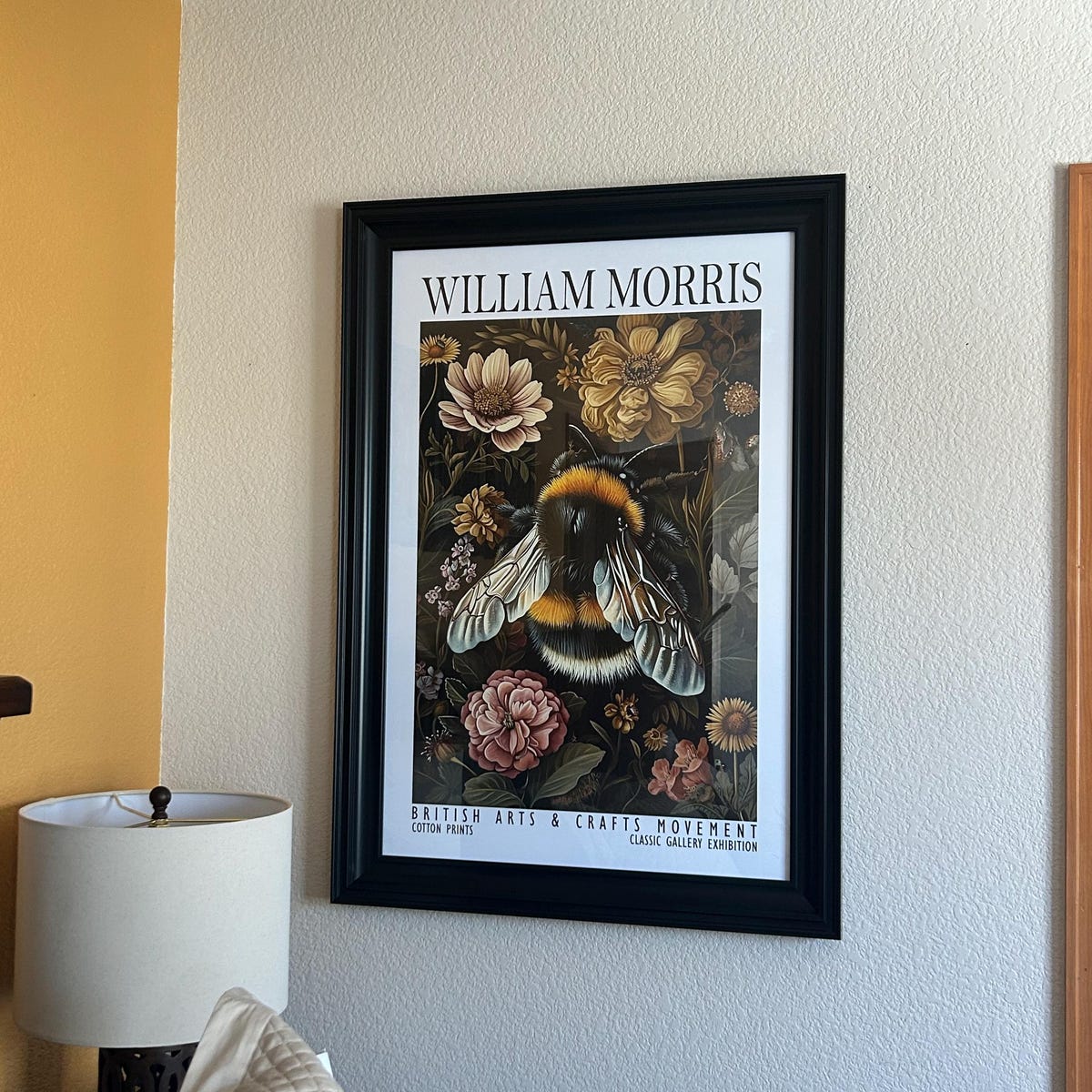 William Morris Bumblebee Botanical Digital Art
