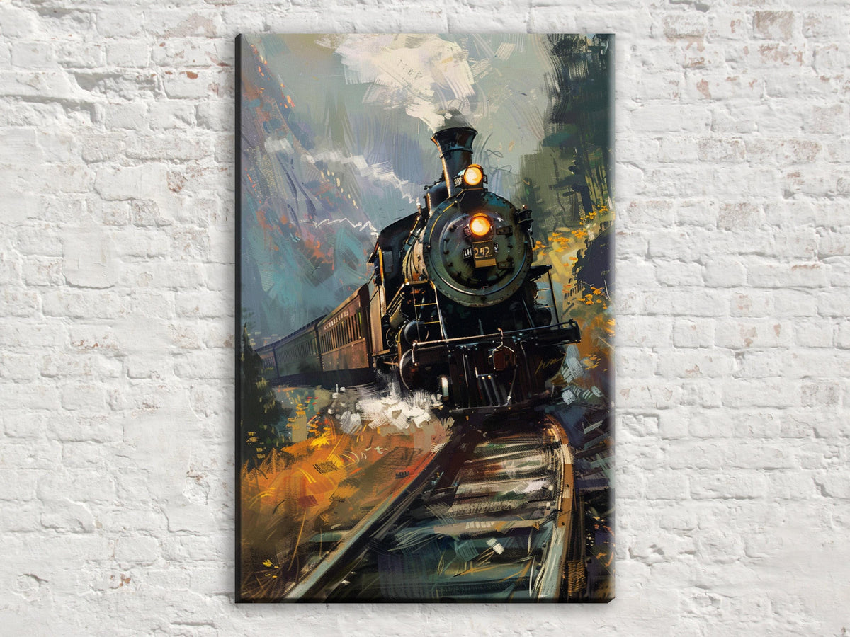Vintage Steam Locomotive Digital Art