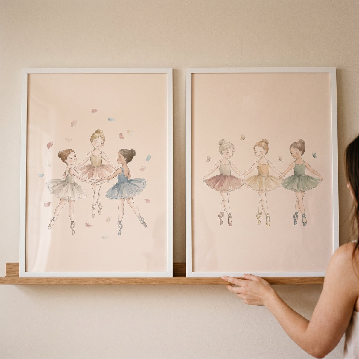 Watercolor Ballerina Dancers Digital Art