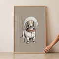 Space Explorer Dachshund Digital Artwork
