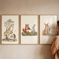 Forest Animals Musical Band Trio Digital Artwork