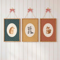 Charming Woodland Animal Trio Digital Art