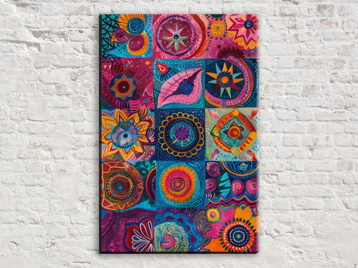 Boho Mandala Mosaic Digital Art