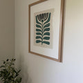 Abstract Botanical Green Flower Digital Wall Art
