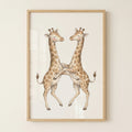 Dancing Giraffes Digital Art Print