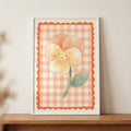 Happy Peach Pansy Digital Art Print