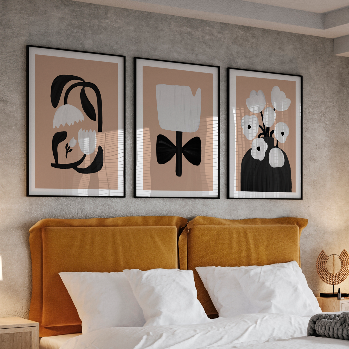 Abstract Botanical Trio Digital Wall Art