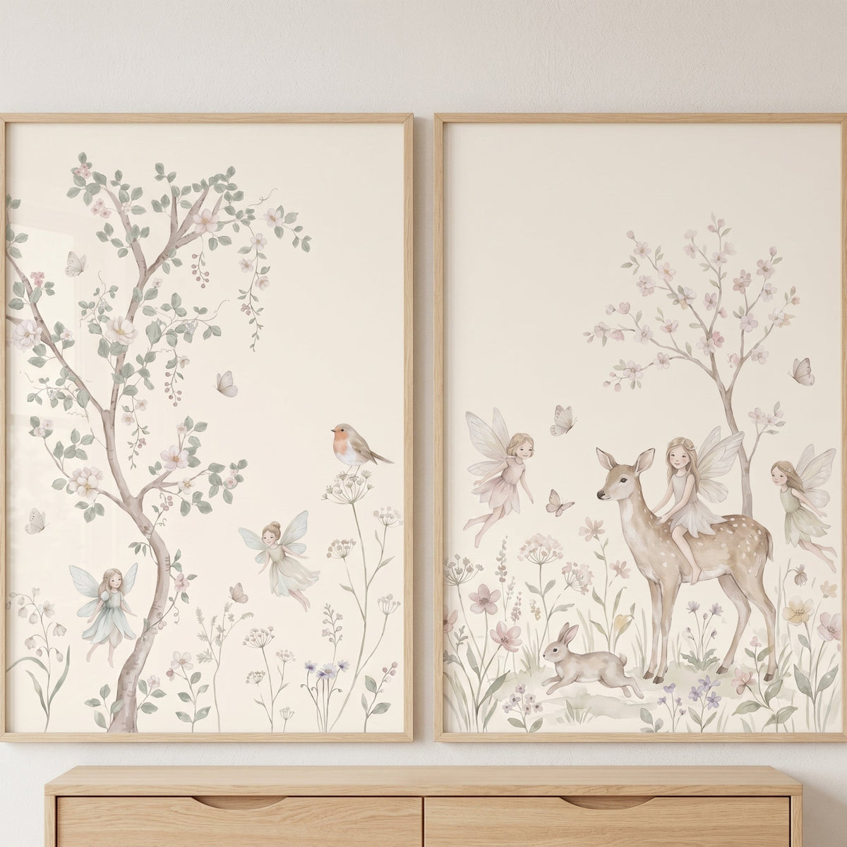 Enchanted Woodland Fairies Digital Art Set