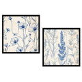Blue Botanical Sketches Duo