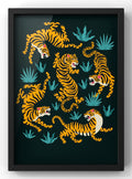 Jungle Tigers Digital Art Print