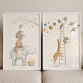 Whimsical Safari Animals Digital Art