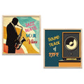 Jazz Beats and Soundtrack of Life Digital Art Set