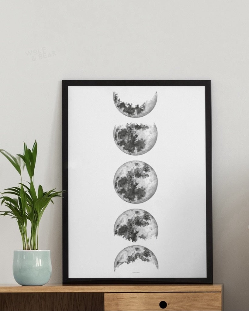 Celestial Moon Phases Digital Art