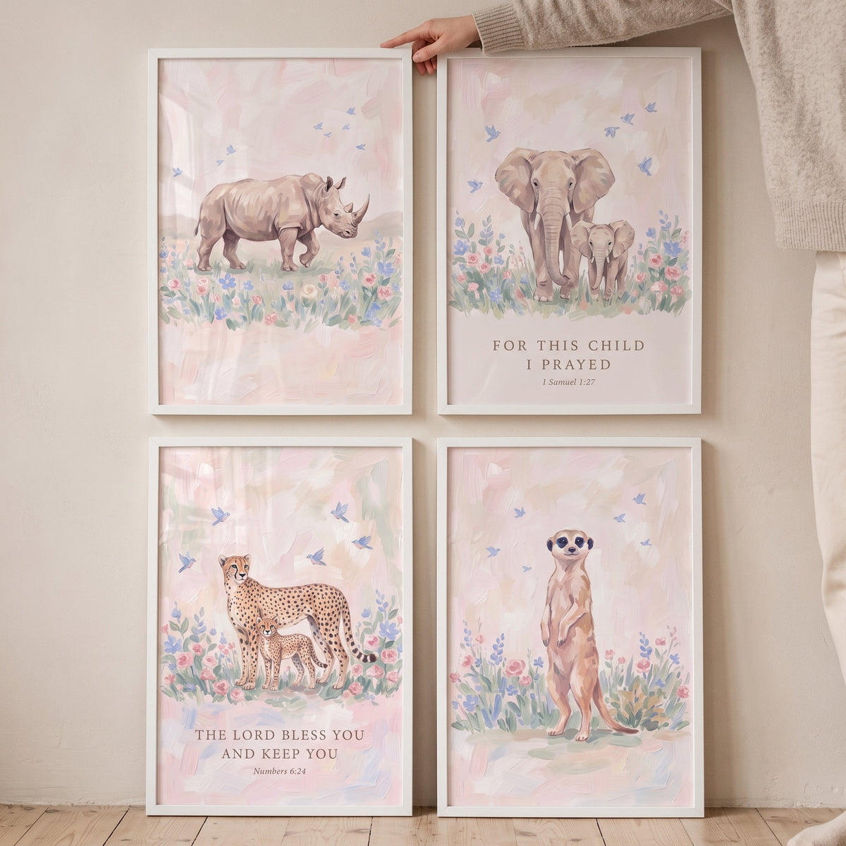 Safari Animal Nursery Quotes Set of 4 Digital Prints