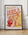 An Old Fashioned Hell Yes Retro Pin-Up Digital Art Print